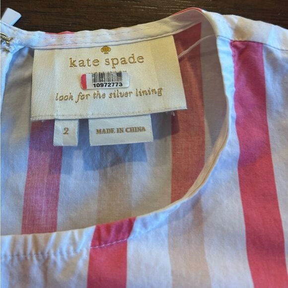 Kate Spade Pink Peach Sherbert Midi Dress Striped Tiered MSRP 328.00 - Picture 12 of 15